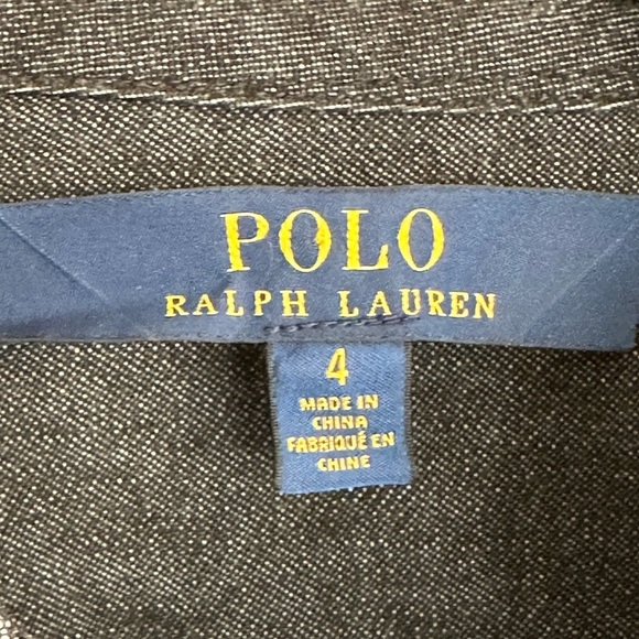 POLO RALPH LAUREN Black Denim Long Sleeve Shirt Lace Cowgirl Western Size 4 - Picture 9 of 13